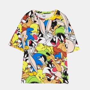 ZARA LOONEY TUNES © WARNER BROS. COTTON BUGS BUNNY CASUAL T-SHIRT TOP